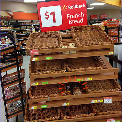Walmart $1.00 rollback french bread 