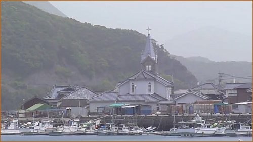 Japanese Secret Christian's Cathedral at Port Village / Sakizu Kumamoto in JAPAN