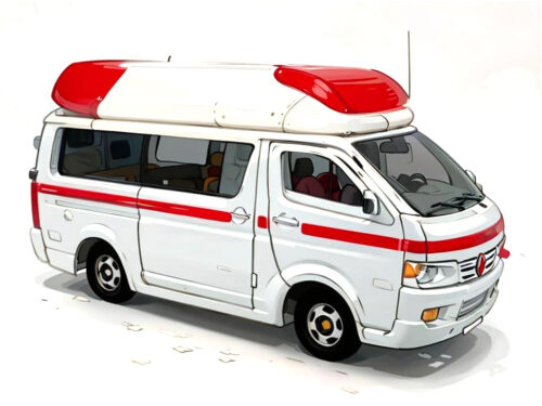 Free JPEG color images: TOMICA-Toyota Himedic van/ Ambulance