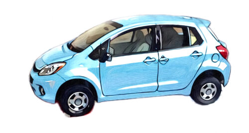 Free design images: Tomica TOYOTA Yaris(Vitz in Japan)