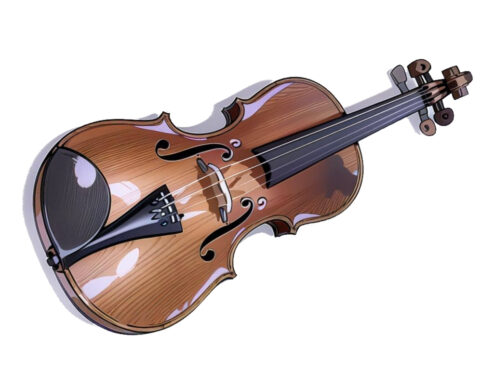 Free Digital Image: A shiny new violin that's perfect for a concert